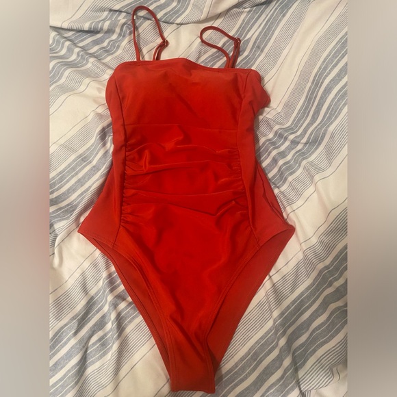 Shein red ruffle cami one piece swim suit - Picture 1 of 3